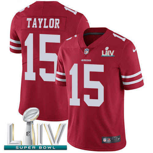 San Francisco 49ers Nike #15 Trent Taylor Red Super Bowl LIV 2020 Team Color Youth Stitched NFL Vapor Untouchable Limited Jersey->youth nfl jersey->Youth Jersey